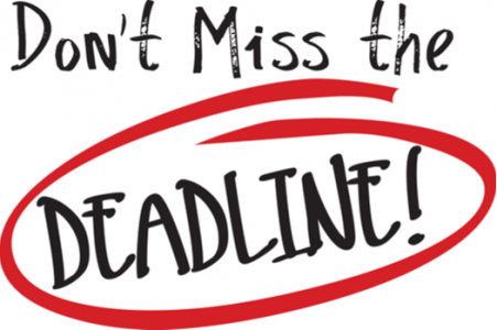Deadline Fast Approaching!