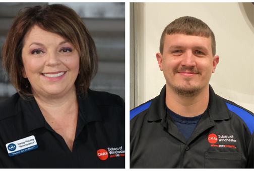 Congratulations to Mandy Housley and Scott Bushman on their promotions at CMA’s Subaru of Winchester!